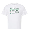[[color:White]] Soccer Mom Snacks, Chairs, Cheering Short Sleeve T-shirt White